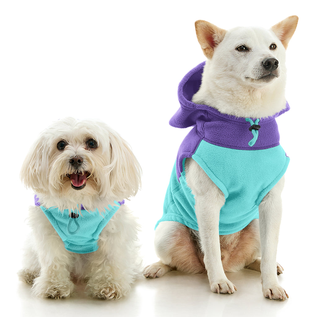 #72232 - Fleece Vest Hoodie Two Tone