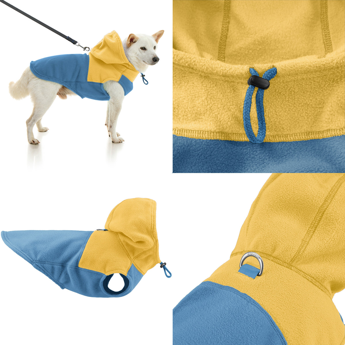 #72232 - Fleece Vest Hoodie Two Tone
