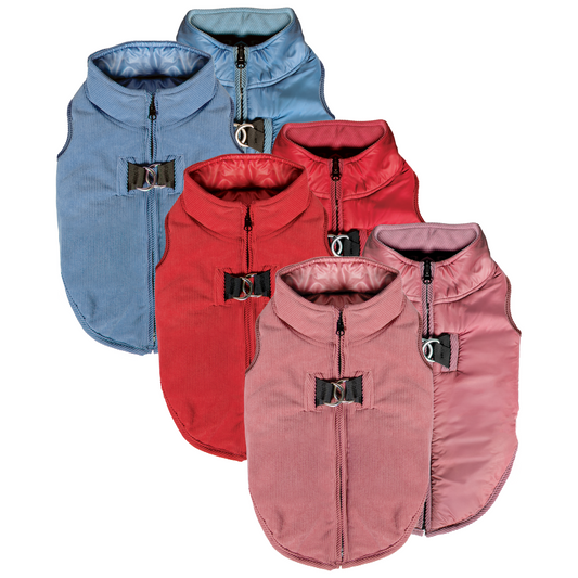 #78251 Corduroy Reversible Zip Up Fleece
